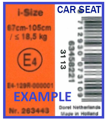 Car seat manufacturing date