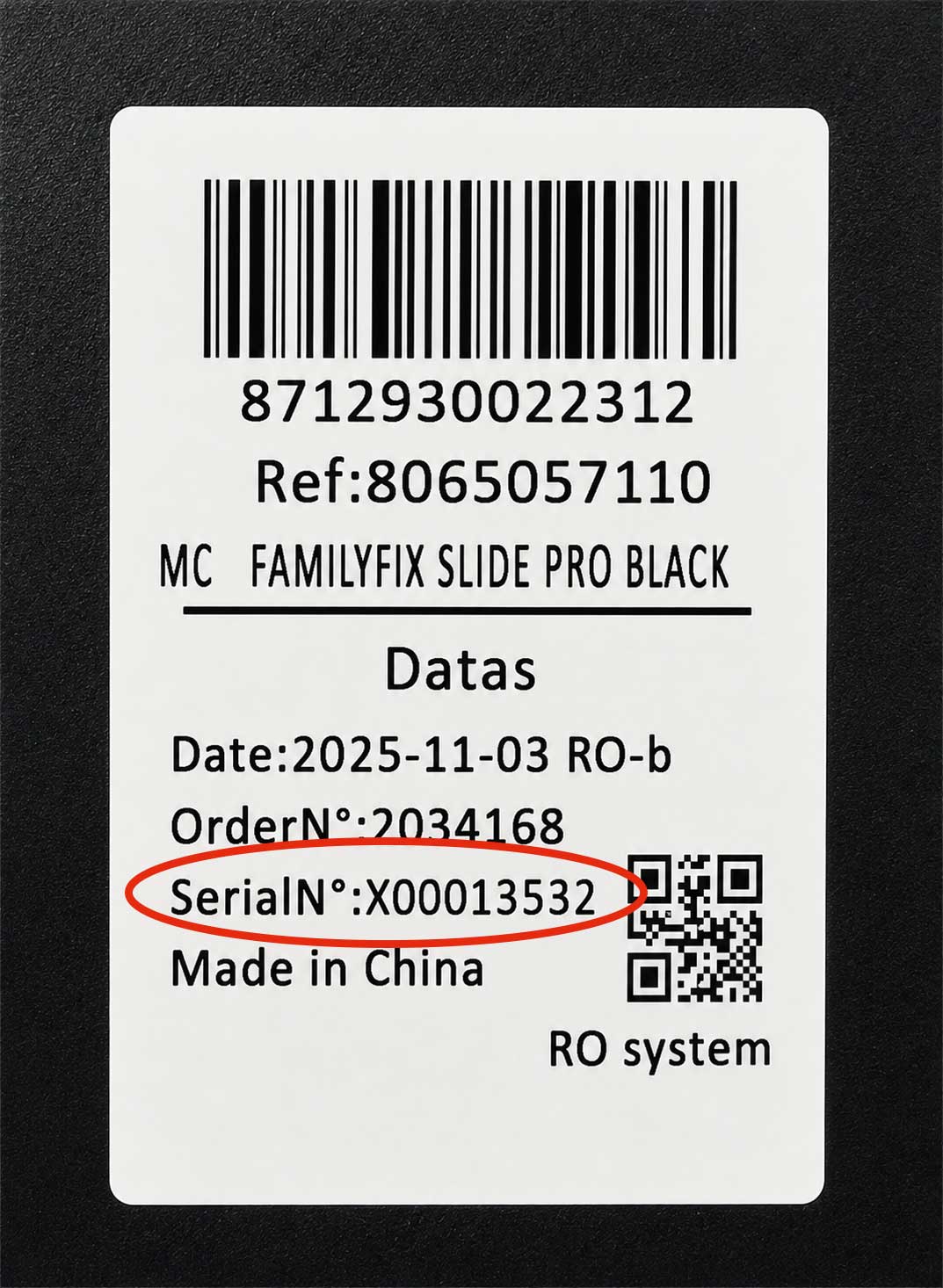 Serial number
